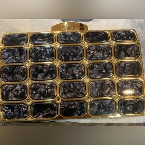 Black and gold acrylic purse